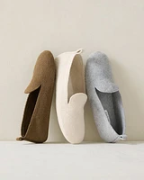 Felted Wool Blend Loafer Slippers