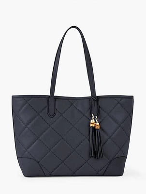 Quilted Leather Tote