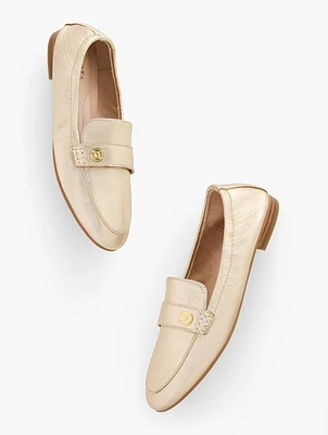 Katrina Soft Sole Metallic Nappa Loafers