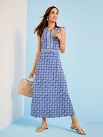 Effortless Jersey Maxi Dress - Floral Tiles