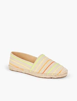 Izzy Canvas Espadrille Flats - Stripe