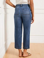 Summerweight Straight Ankle Jeans - Franklin Wash