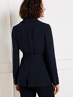 Easy Travel Tie Waist Blazer