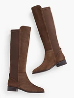 Tish Suede Stretch Riding Boots