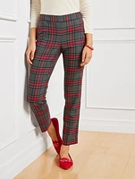 Slim Ankle Pants - Bonfire Plaid