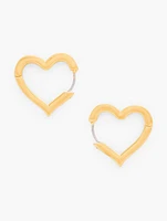 Open Heart Hoop Earrings