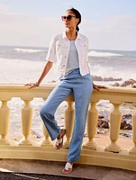 Short Sleeve Jean Jacket - White