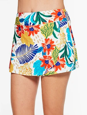 Sun Ocean Sand Wrap Skort - Floral Fronds