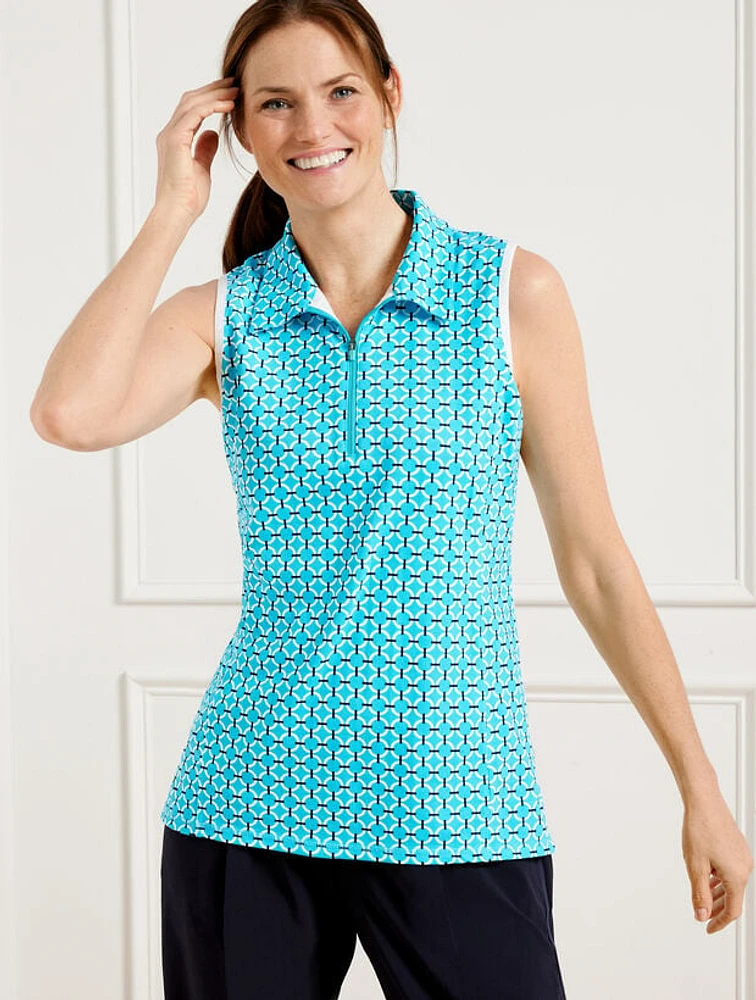 UPF 50+ Piqué Sleeveless Polo