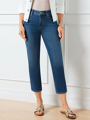 Crop Straight Leg Jeans - York Wash