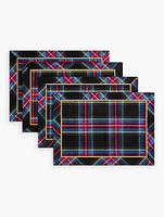 Poinsettia Plaid Placemats