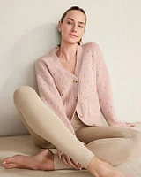 Cashmere Pointelle Cardigan