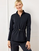 AirKnit Stretch Adjustable Waist Half-Zip Pullover