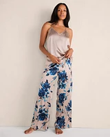 Washable Silk Brushed Floral Pajama Pants