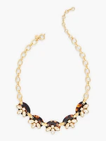 Crystal Tortoiseshell Link Necklace 