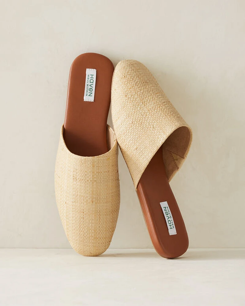 Raffia Mules