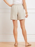 Talbots Nantucket Washed Linen Paperbag Shorts