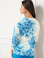 Audrey Cashmere Sweater - Pretty Peonies
