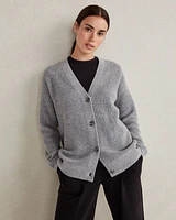 Cashmere Shaker Stitch Plaited Cardigan