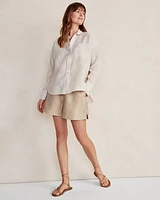 Linen Striped Boxy Shirt