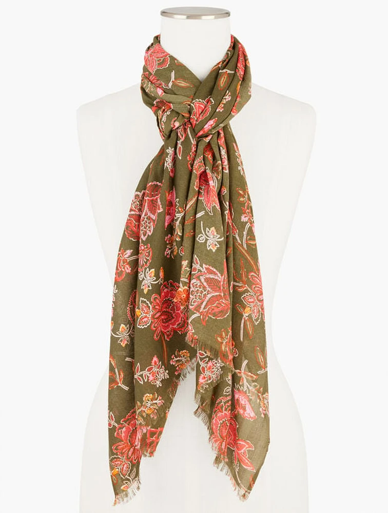 Grace Floral Oblong Scarf