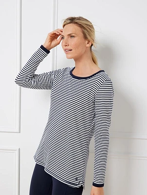 Mini Vale Stripe Supersoft Jersey Tee