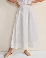 Organic Cotton Embroidered Voile Skirt