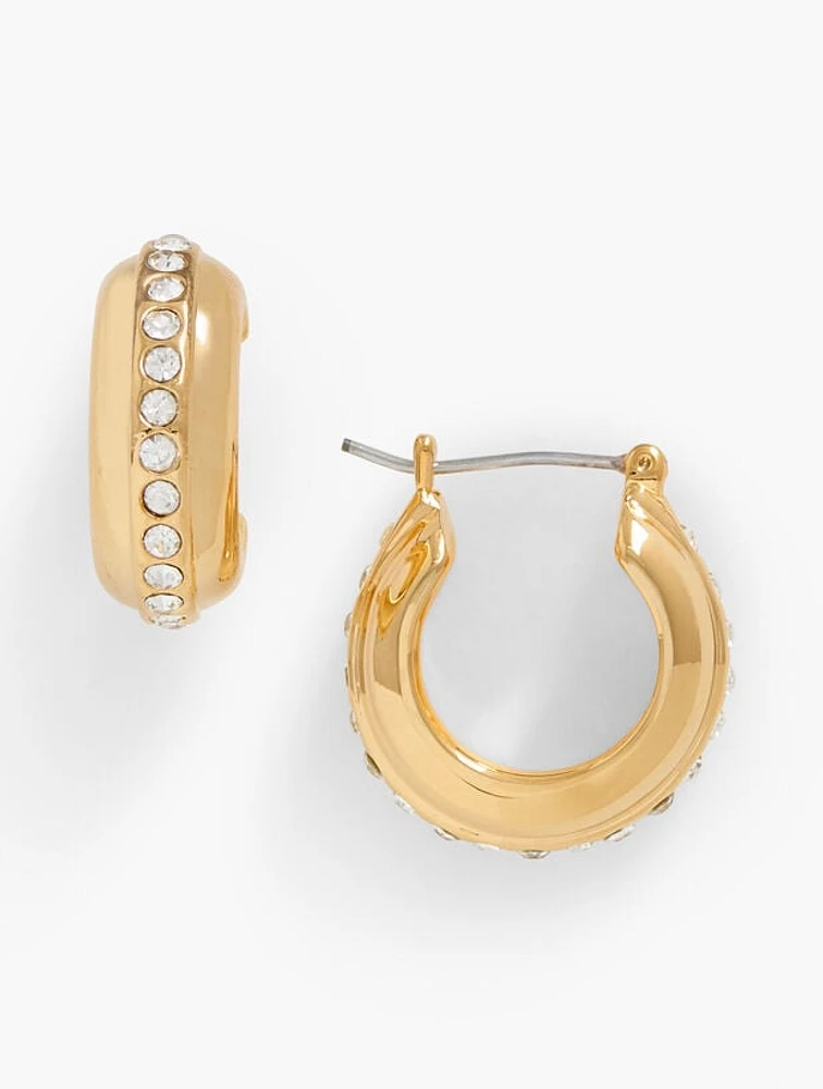 Pavé Hoop Earrings