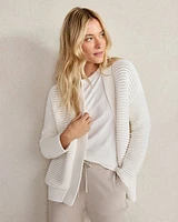 Organic Cotton Ottoman Stitch Cardigan