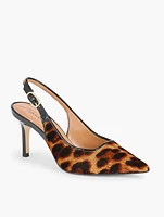 Erica Slingback Pumps - Leopard Calf Hair