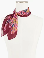 Gathered Leaves Square Scarf