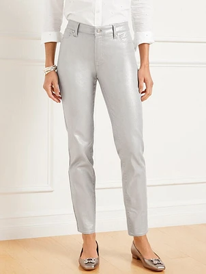 Slim Ankle Jeans - Silver Foil