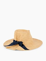 Adjustable Raffia Bow Sun Hat