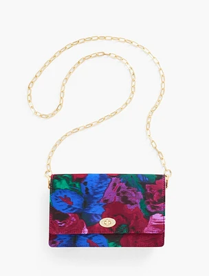 Floral Satin Clutch 