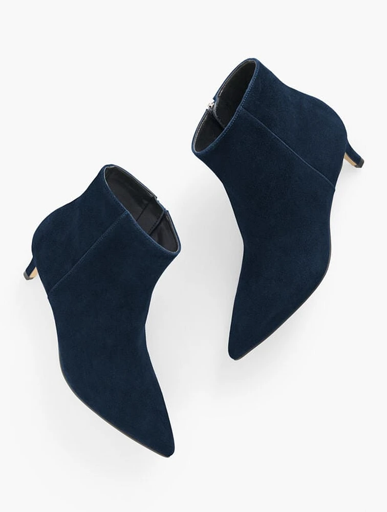 Kait Suede Kitten Heel Ankle Boots