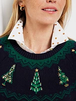 Embellished Sweater - Whimsy Fair Isle