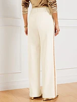 Wide Leg Pants - Sequin Stripe