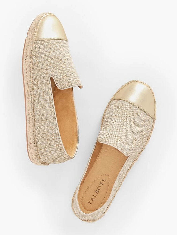 Izzy Espadrille Flats - Linen