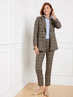 Slim Ankle Pants - Glen Plaid