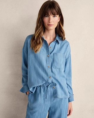 Chambray Button-Up Shirt