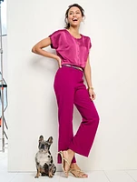 Tailored Stretch Slim Wide Ankle Pants