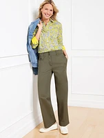 Twill Wide Leg Pants