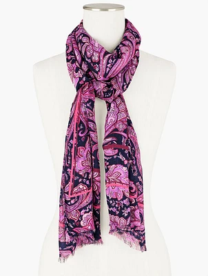 Majestic Paisley Floral Oblong Scarf