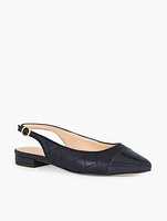 Edison Quilted Nappa Slingback Flats