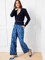 Wide Leg Pants - Placed Vines