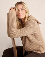 Merino Cashmere Double-Zip Cardigan