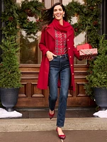 Sylvie Bow Kitten Heel Pumps - Plaid