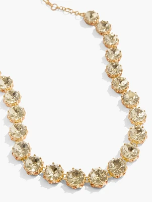 Encrusted Bezel Statement Necklace