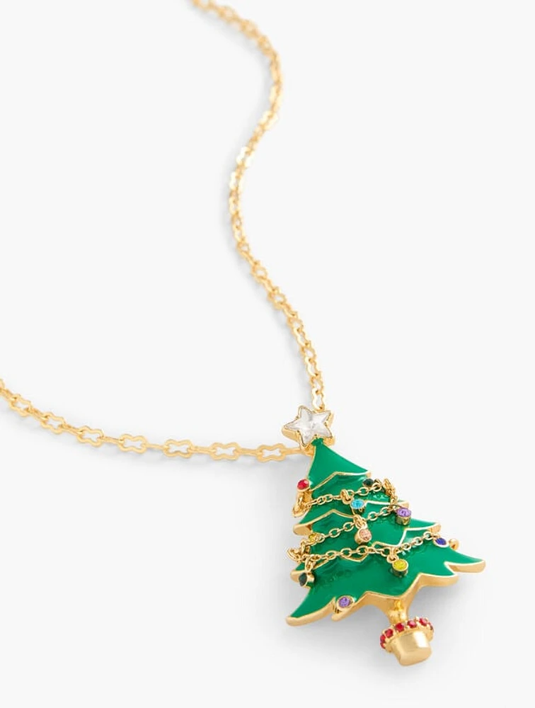 Christmas Tree Pendant Necklace