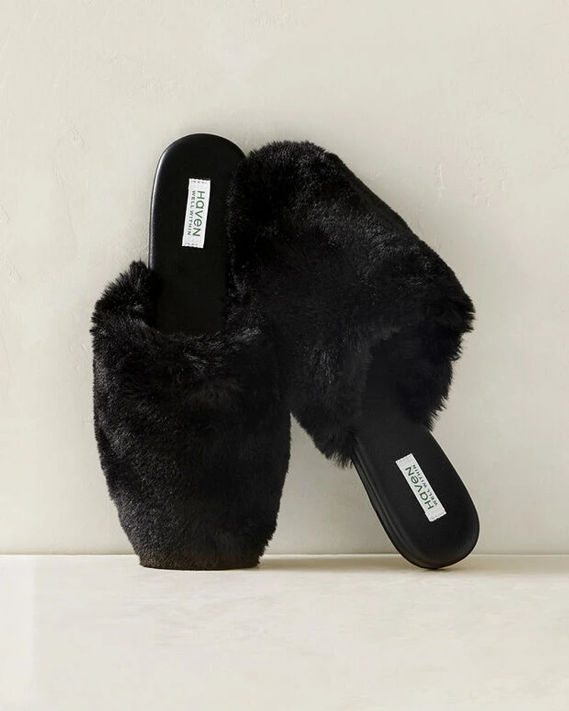 Faux Fur Mule Slides